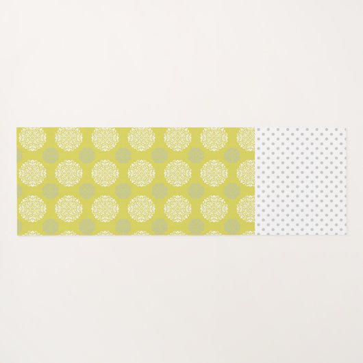 Chartreuse en Gray Trendy Monogram Yoga Mat (Achterkant (horizontaal))