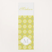 Chartreuse en Gray Trendy Monogram Yoga Mat (Voorkant)