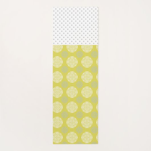 Chartreuse en Gray Trendy Monogram Yoga Mat (Achterkant)