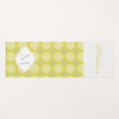 Chartreuse en Gray Trendy Monogram Yoga Mat (Voorkant (horizontaal))