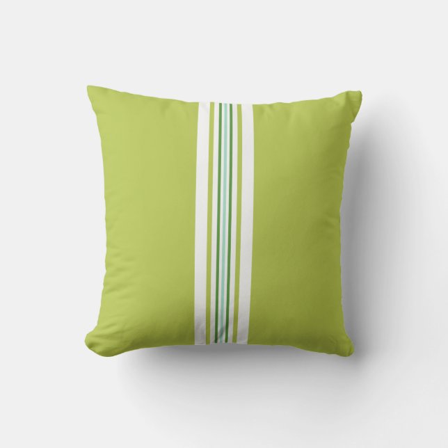 Chartreuse en groen ornament kussen (Voorkant)