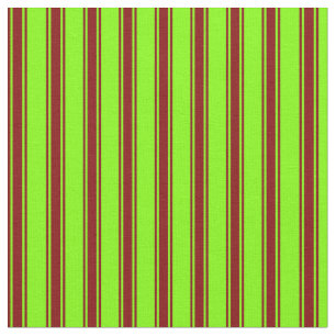 Chartreuse en Maroon Lines Stof