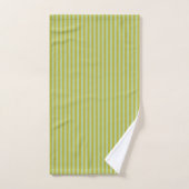 Chartreuse en Pistachegroene Strepen  Bad Handdoek (Handdoek)