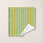 Chartreuse en Pistachegroene Strepen  Bad Handdoek (Wasdoekje)