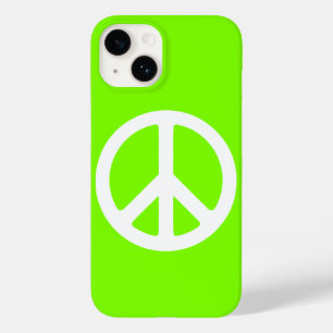 Chartreuse en White Peace Sign Case-Mate iPhone 14 Hoesje