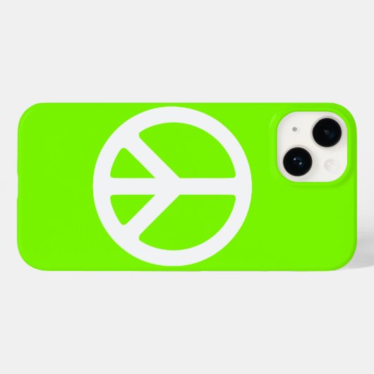 Chartreuse en White Peace Sign Case-Mate iPhone Case (Achterkant (horizontaal))