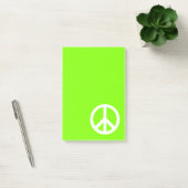 Chartreuse en White Peace Symbol Post-it® Notes (Kantoor)