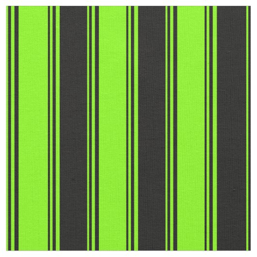 Chartreuse en zwart Patroon Stof (Close Up)