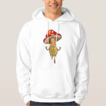 Chartreuse Eyes Cute Mushroom Hoods Sweatshirt