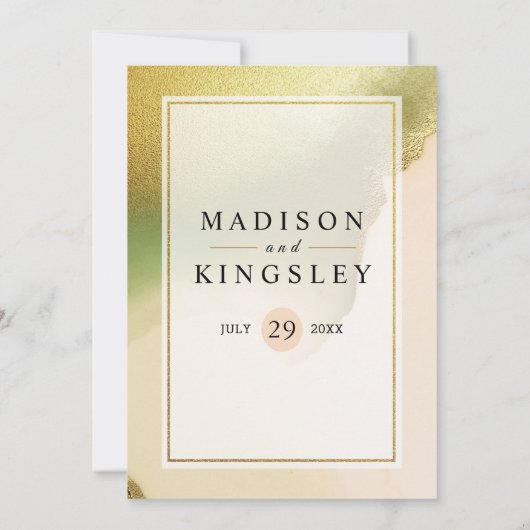 Chartreuse Fab Abstract verbazingwekkend huwelijks Kaart (Achterkant)