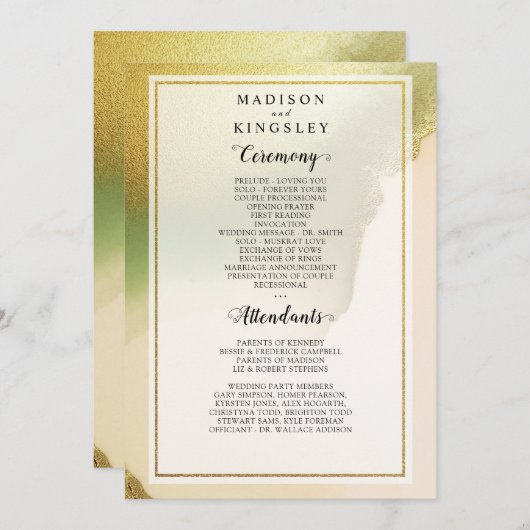 Chartreuse Fab Abstract verbazingwekkend huwelijks Kaart (Voorkant / Achterkant)