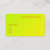 chartreuse geel - casual visitekaartje (Achterkant)