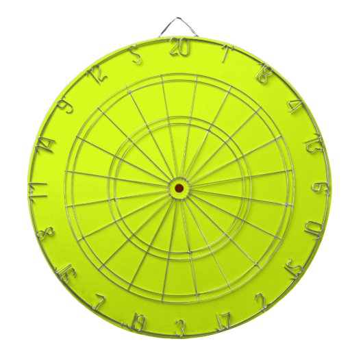 Chartreuse Geel effen kleur Dartbord (Voorkant)