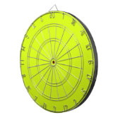 Chartreuse Geel effen kleur Dartbord (Voorkant Rechts)