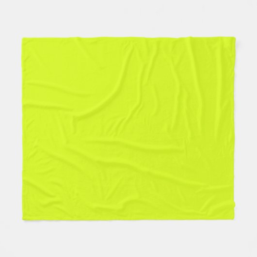 Chartreuse Geel effen kleur Fleece Deken (Voorkant (Horizontaal))