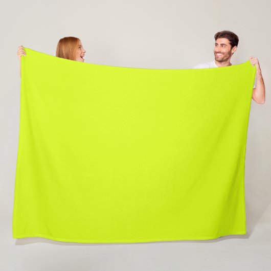 Chartreuse Geel (effen kleur) Fleece Deken (In situ)