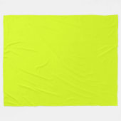 Chartreuse Geel (effen kleur) Fleece Deken (Voorkant (Horizontaal))