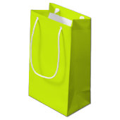 Chartreuse Geel effen kleur Klein Cadeauzakje (Achterkant Gekanteld)