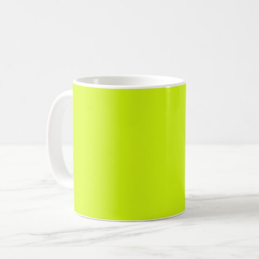 Chartreuse Geel effen kleur Koffiemok (Voorkant links)
