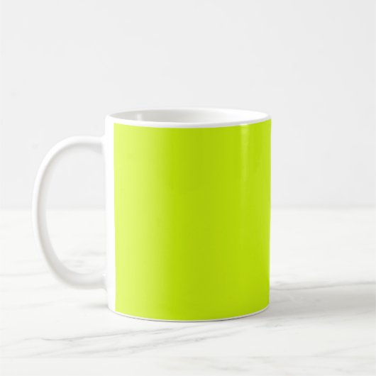 Chartreuse Geel effen kleur Koffiemok (Links)