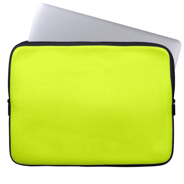 Chartreuse Geel effen kleur Laptop Sleeve (Voorkant)