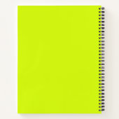 Chartreuse Geel effen kleur Notitieboek (Achterkant)