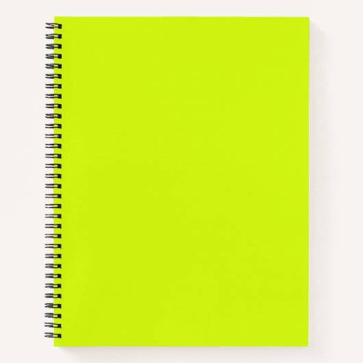 Chartreuse Geel effen kleur Notitieboek (Voorkant)