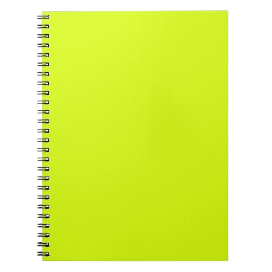 Chartreuse Geel (effen kleur) Notitieboek (Voorkant)