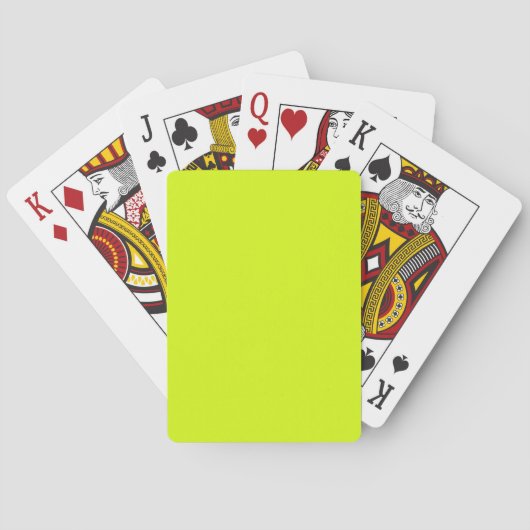 Chartreuse Geel effen kleur Pokerkaarten (Achterkant)