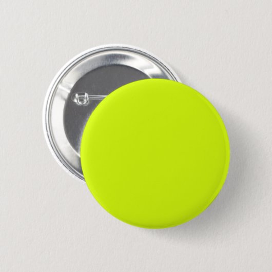 Chartreuse Geel effen kleur Ronde Button 5,7 Cm (Voorkant /achterkant)