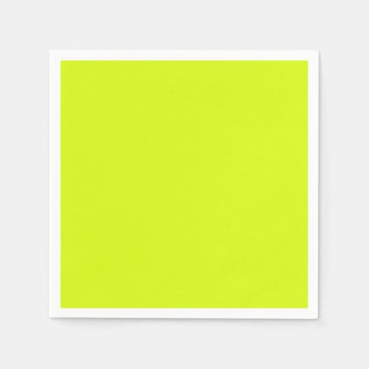 Chartreuse Geel effen kleur Servet (Voorkant)