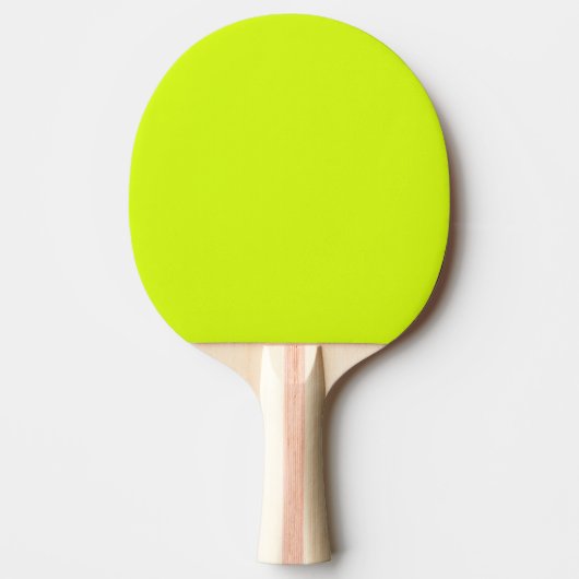 Chartreuse Geel effen kleur Tafeltennisbatje (Voorkant)