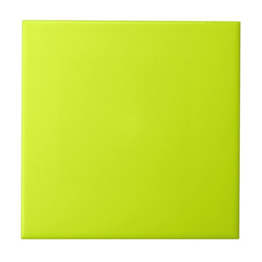 Chartreuse Geel effen kleur Tegeltje (Voorkant)