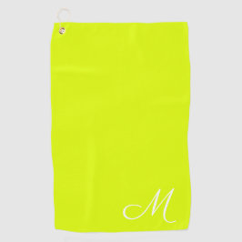 Chartreuse geel - monogrammen golfhanddoek