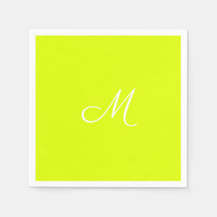 Chartreuse geel - monogrammen servet
