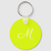 Chartreuse geel - monogrammen sleutelhanger (Voorkant)