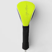 chartreuse geel - naam toevoegen golfheadcover (Voorkant)
