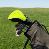 chartreuse geel - naam toevoegen golfheadcover (Insitu)