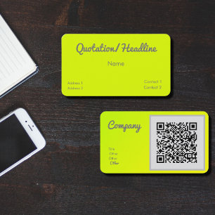 chartreuse geel  -  QR-code  - Visitekaartje