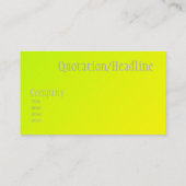 chartreuse geel - vetgedrukt visitekaartje (Achterkant)