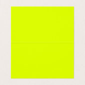 Chartreuse geel - vetgedrukte tekst gevouwen visitekaartje (Binnenkant ongevouwen)