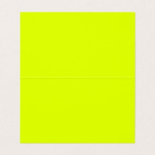 Chartreuse geel - vetgedrukte tekst gevouwen visitekaartje (Binnenkant ongevouwen)