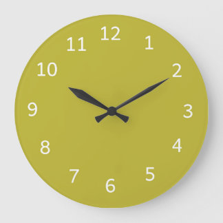 Chartreuse Geelachtig Groen Effen Kleur Minimalist Grote Klok