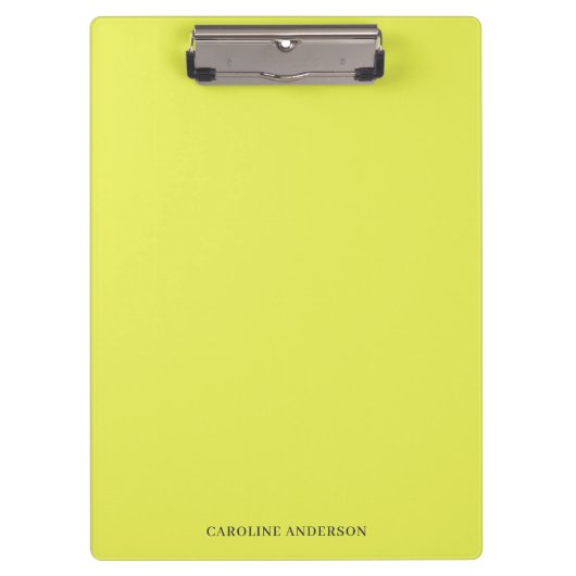 Chartreuse gepersonaliseerde naam terug naar schoo klembord (Voorkant)