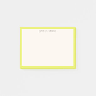 Chartreuse gepersonaliseerde naam terug naar schoo post-it® notes