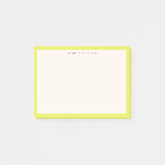 Chartreuse gepersonaliseerde naam terug naar schoo post-it® notes (Voorkant)