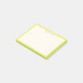 Chartreuse gepersonaliseerde naam terug naar schoo post-it® notes (Schuin)
