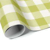 Chartreuse Gingham - Inpakpapier (Rol Hoek)