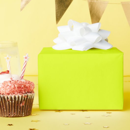Chartreuse Glossy Wrapping Paper Cadeaupapier (Verjaardagsfeest)