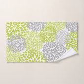 Chartreuse Gray dahlia bloembaddecor Bad Handdoek (Handdoek)